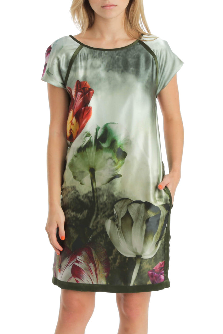 Vestido Cluny verde, vista frontal – ClosetRehab