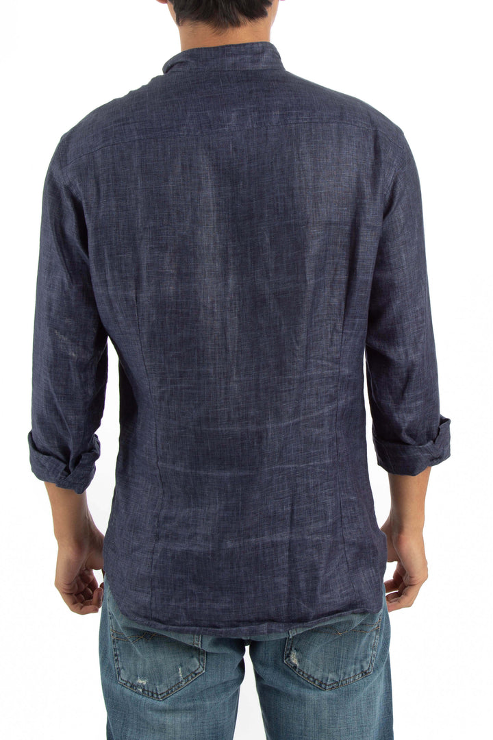 Camisa Giorgio Armani azul, vista posterior – ClosetRehab