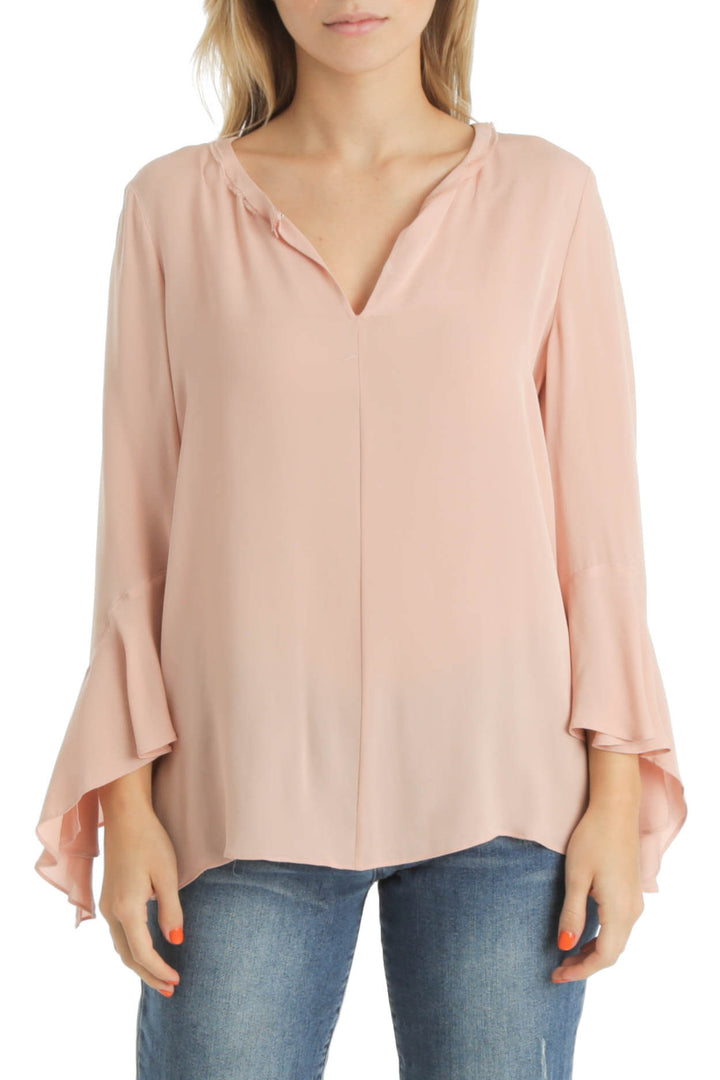 Blusa Hobi Halperin rosa, vista frontal – ClosetRehab