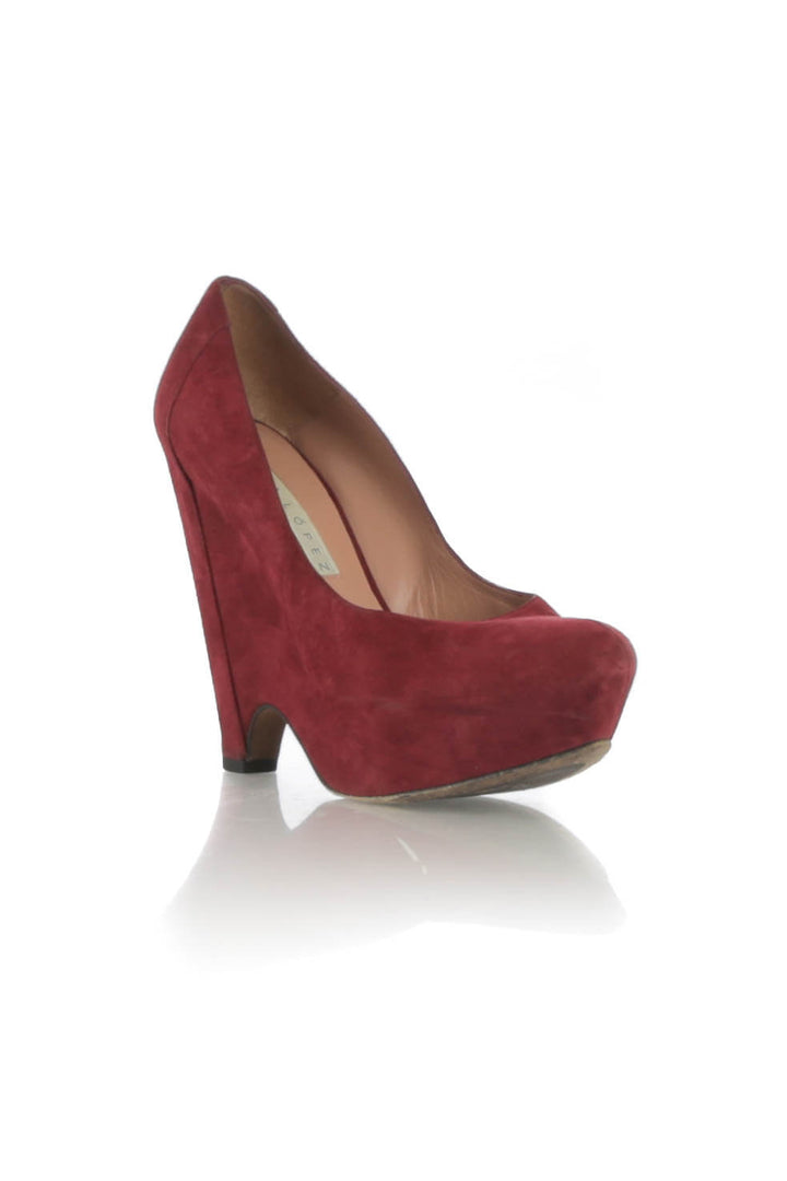 Zapato Pura Lopez rojo, vista posterior – ClosetRehab