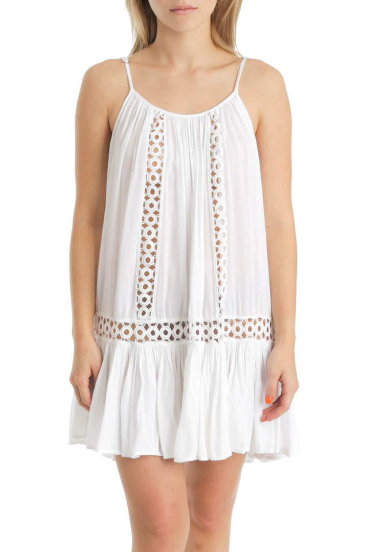 Vestido Elan blanco, vista frontal – ClosetRehab