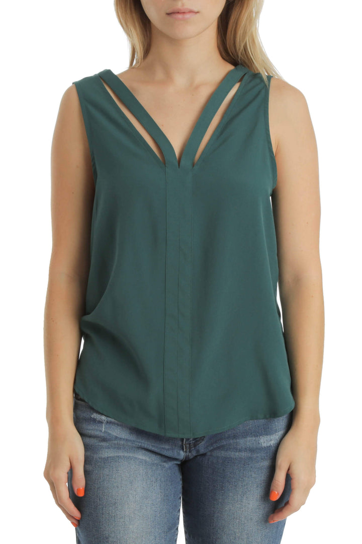 Blusa Trouvé verde, vista frontal – ClosetRehab