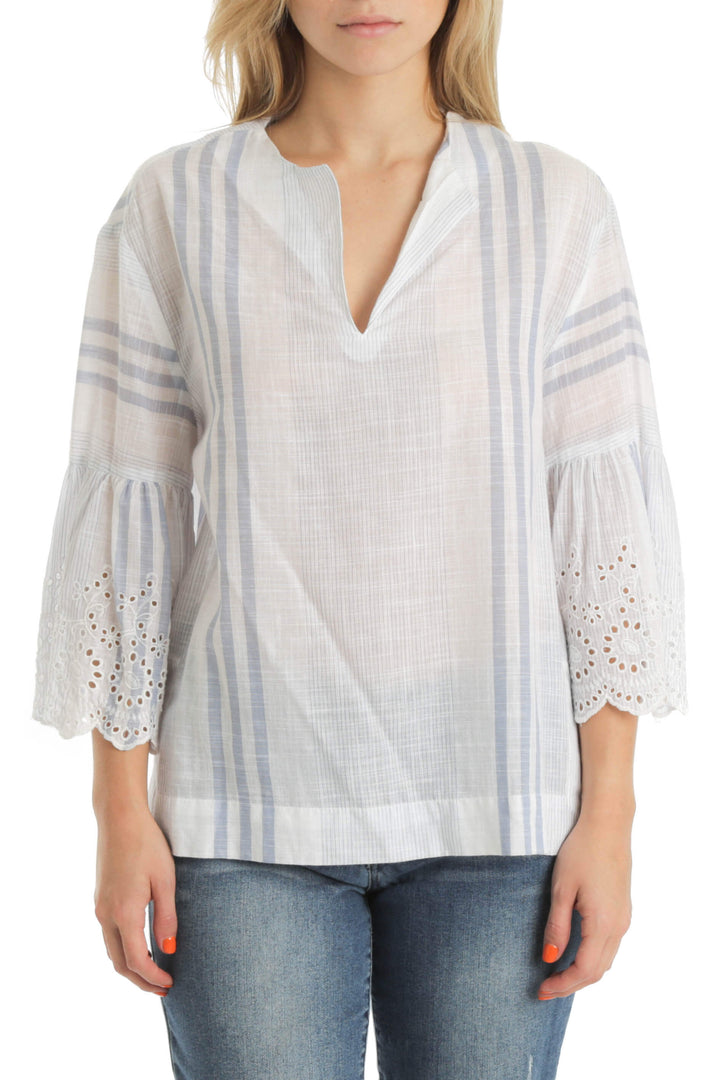 Blusa Mango blanco, vista frontal – ClosetRehab