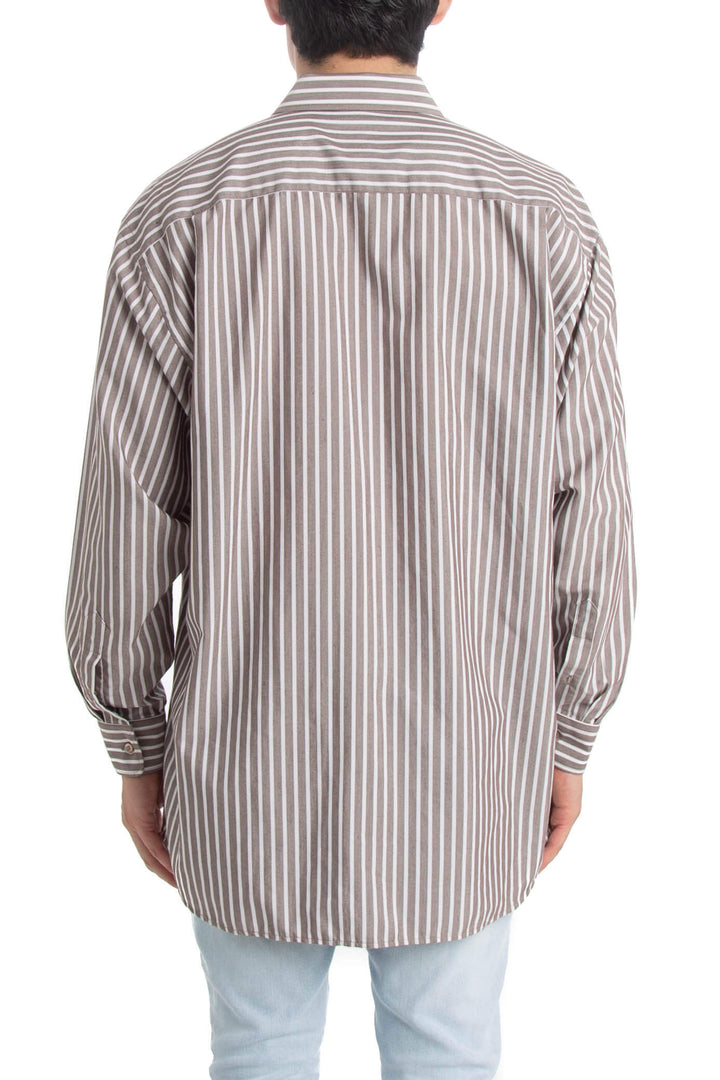 Camisa Oscar de la Renta café, vista posterior – ClosetRehab