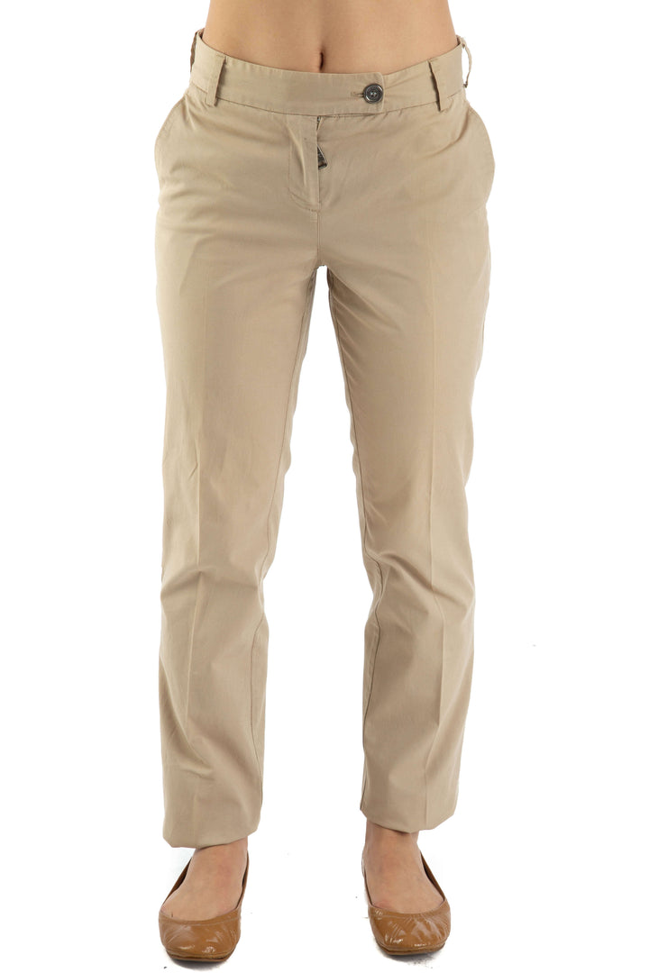 Pantalón Burberry café, vista frontal – ClosetRehab