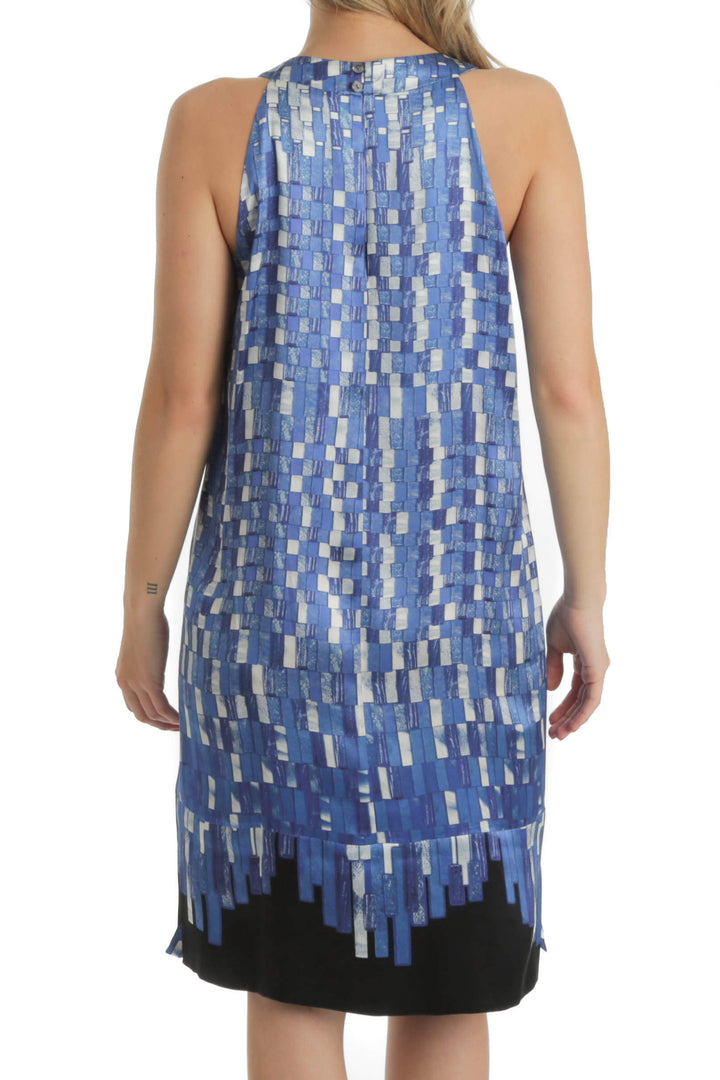 Vestido Ambrosi azul, vista posterior – ClosetRehab