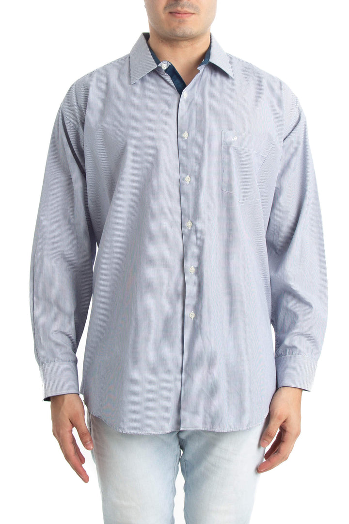 Camisa John Henry azul, vista frontal – ClosetRehab
