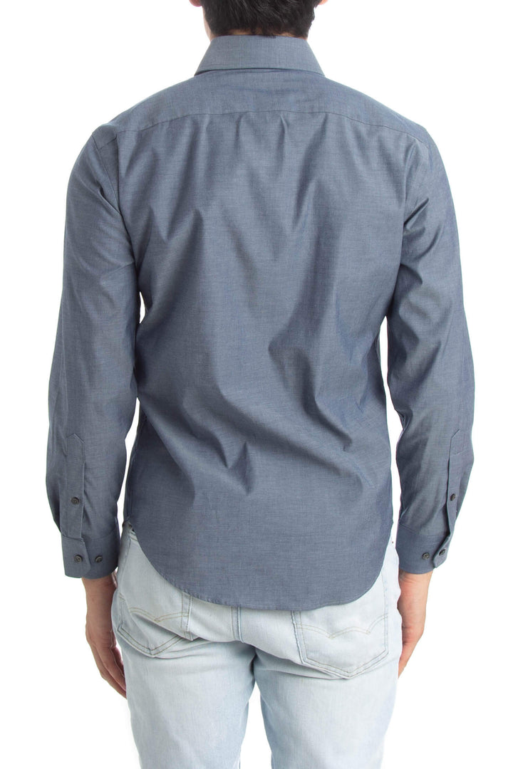 Camisa Calibrate azul, vista posterior – ClosetRehab