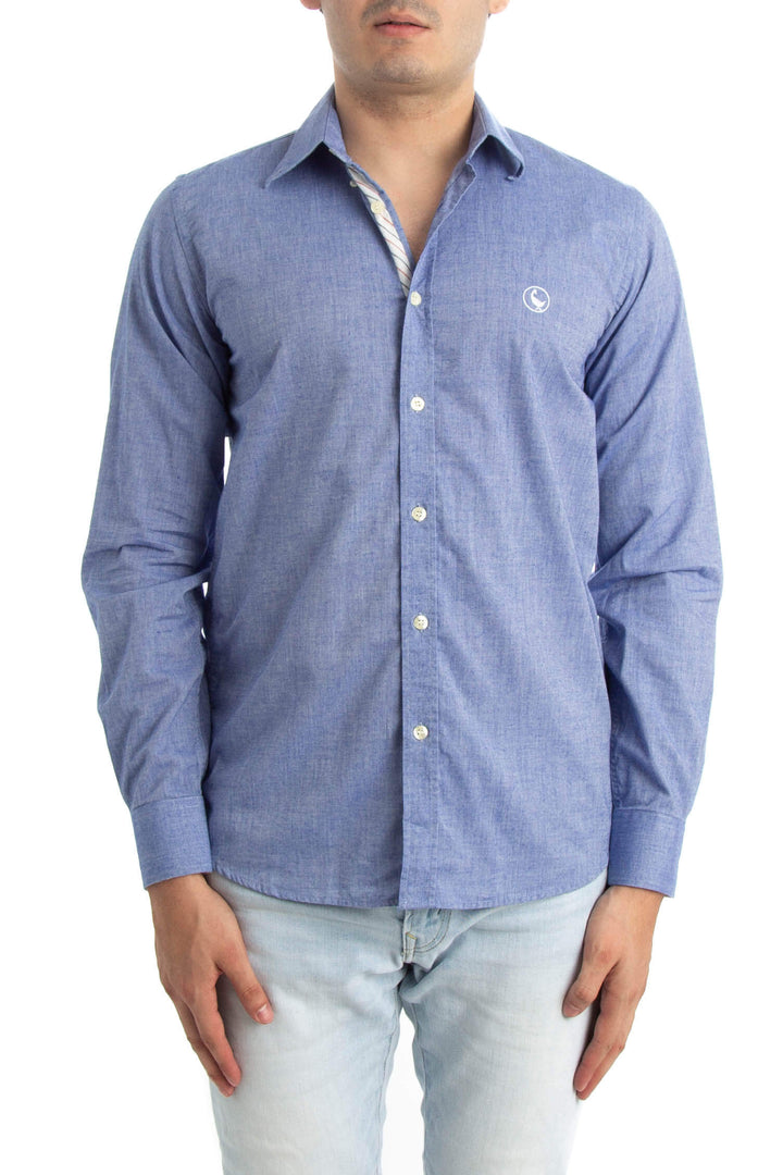 Camisa El Ganso azul, vista frontal – ClosetRehab