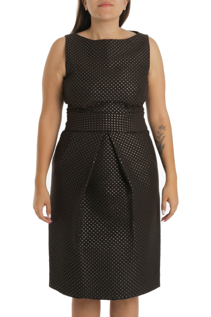 Vestido Carolina Herrera negro, vista frontal – ClosetRehab