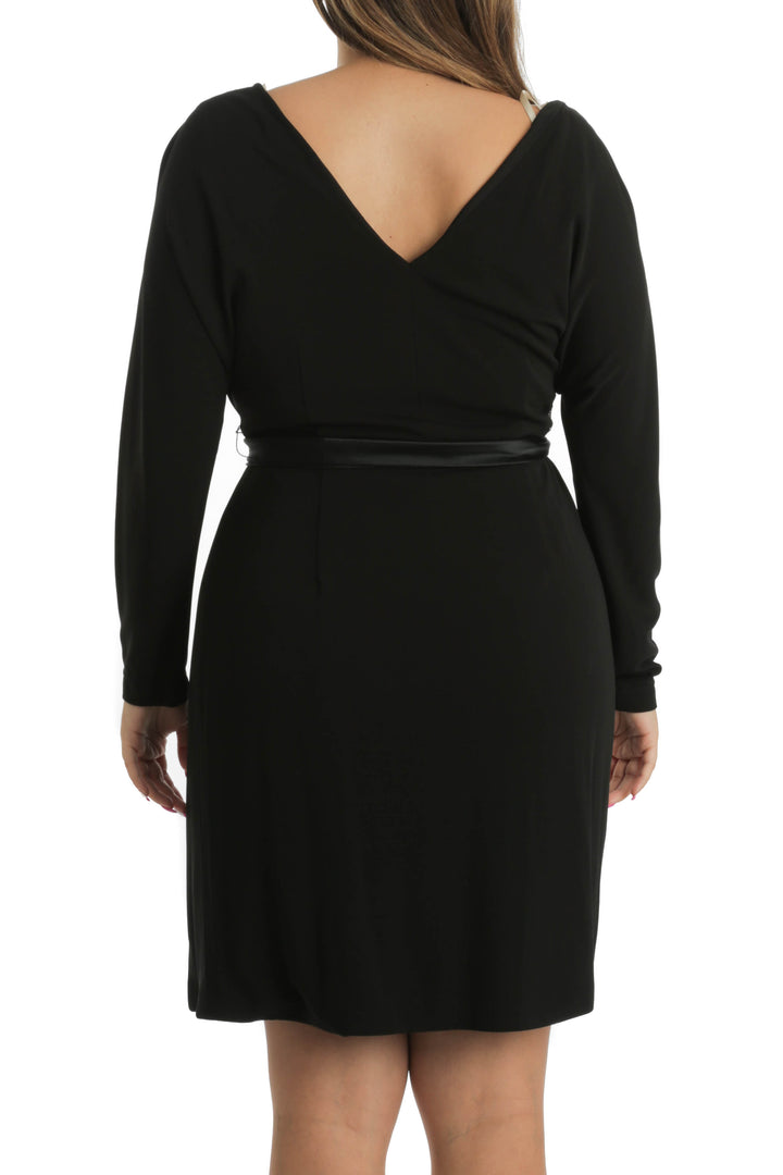 Vestido Marchesa Notte negro, vista posterior – ClosetRehab