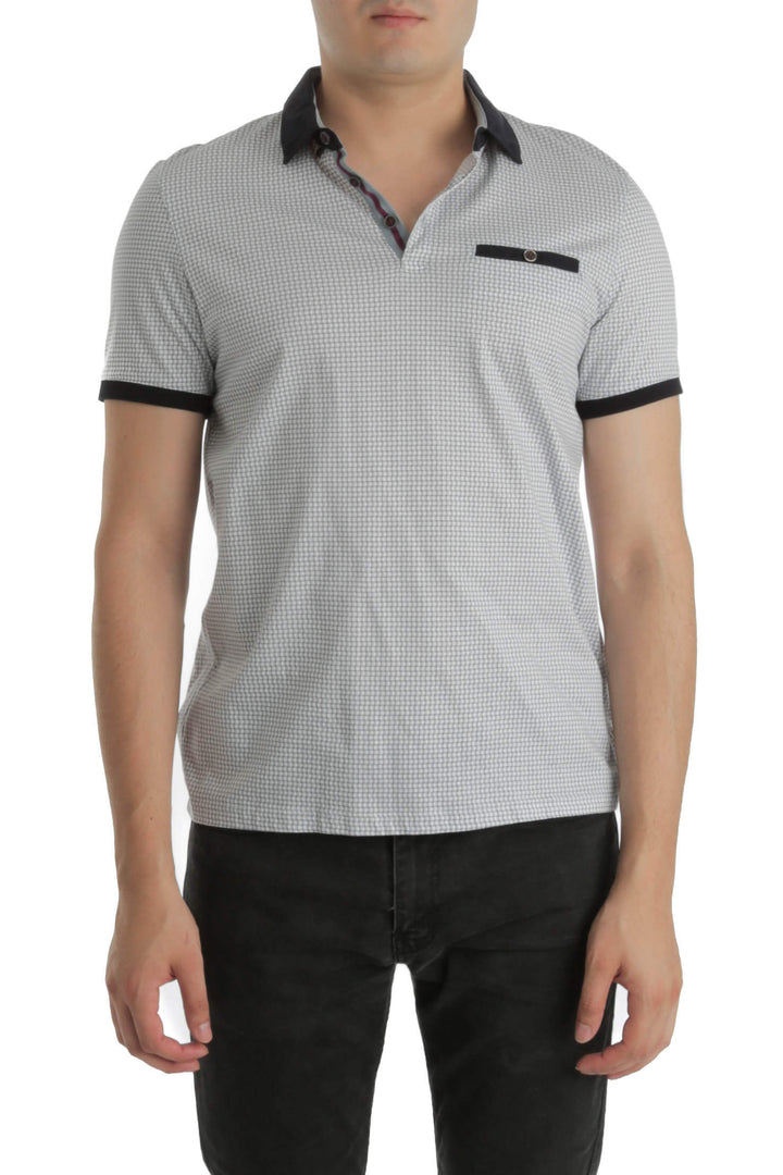 Polo Ted Baker blanco, vista frontal – ClosetRehab