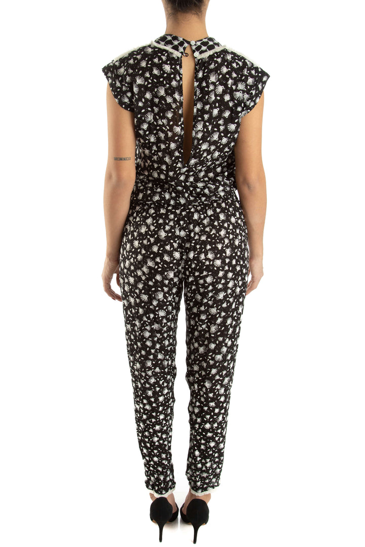 Jumpsuit Poupette St Barth negro, vista posterior – ClosetRehab