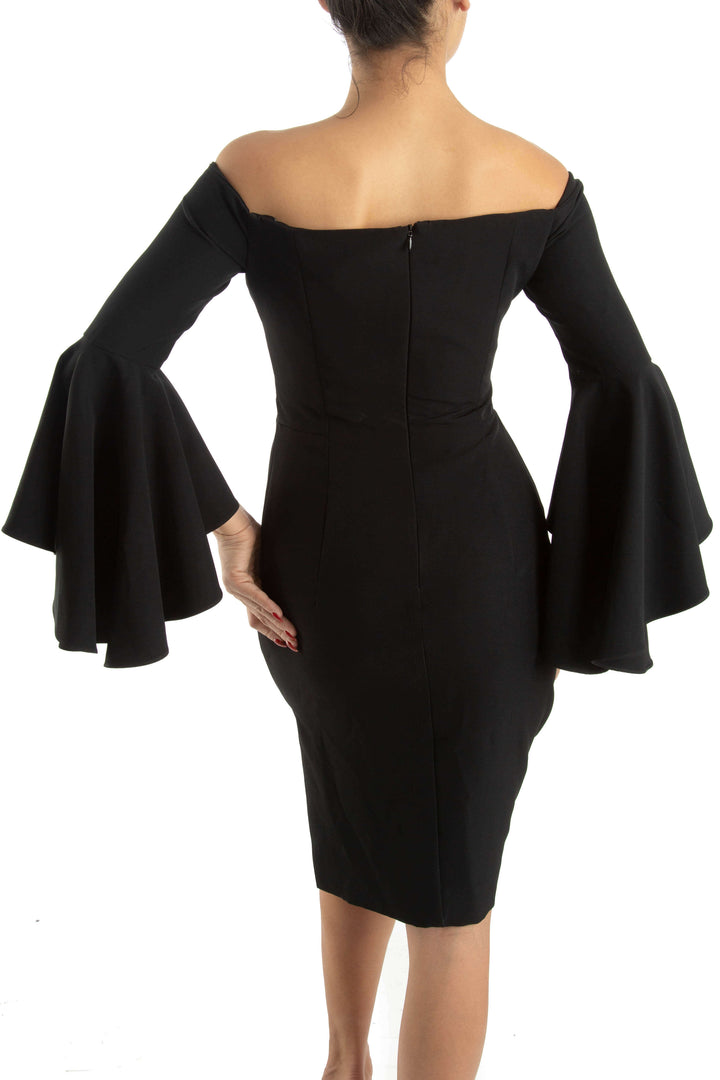 Vestido Milly negro, vista posterior – ClosetRehab