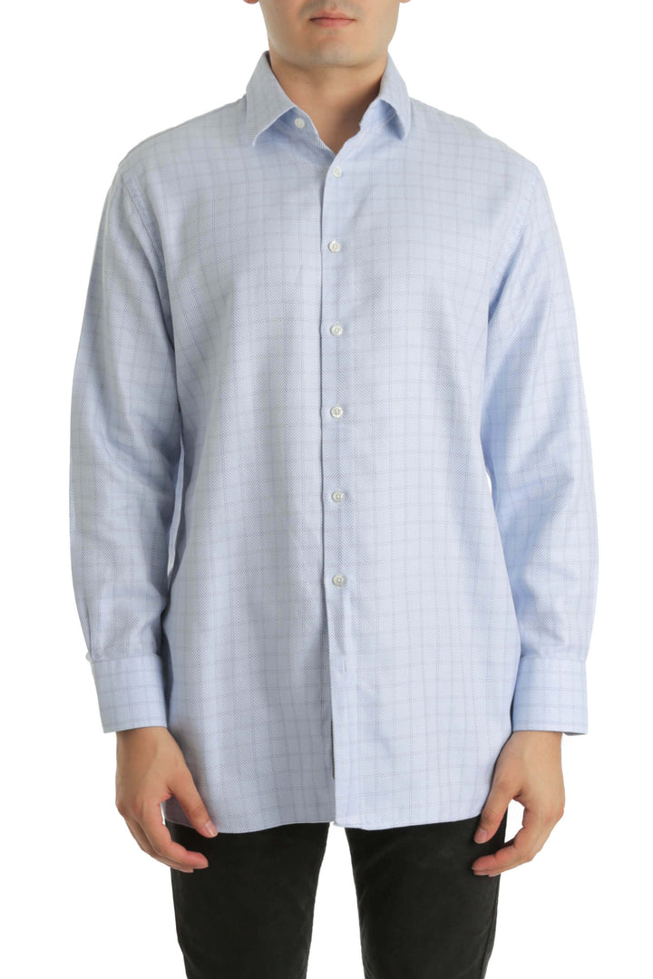 Camisa John W. Nordstrom azul, vista frontal – ClosetRehab