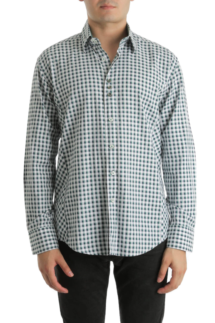 Camisa Bogosse verde, vista frontal – ClosetRehab
