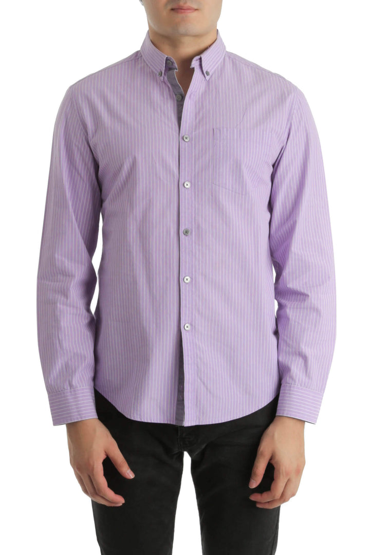 Camisa DKNY morado, vista frontal – ClosetRehab