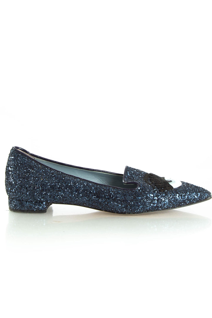 Zapato Chiara Ferragni azul, vista frontal – ClosetRehab