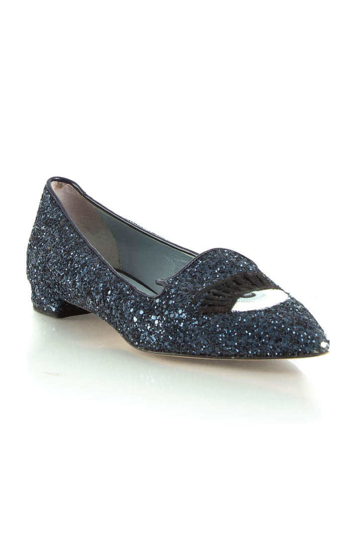 Zapato Chiara Ferragni azul, vista posterior – ClosetRehab