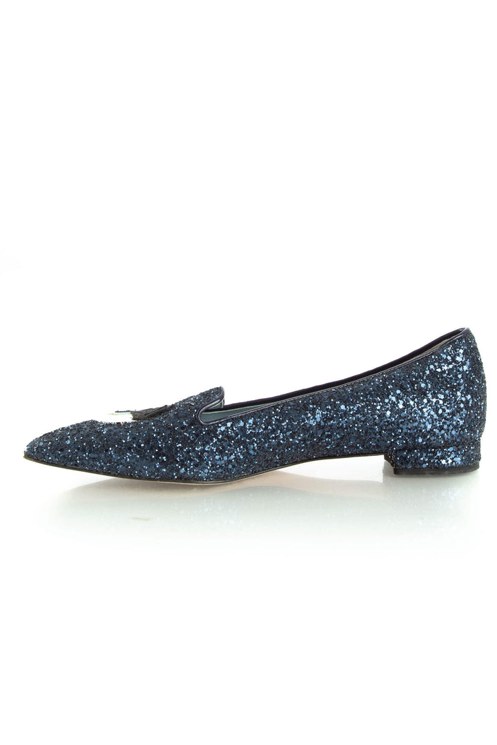 Zapato Chiara Ferragni azul, vista lateral – ClosetRehab