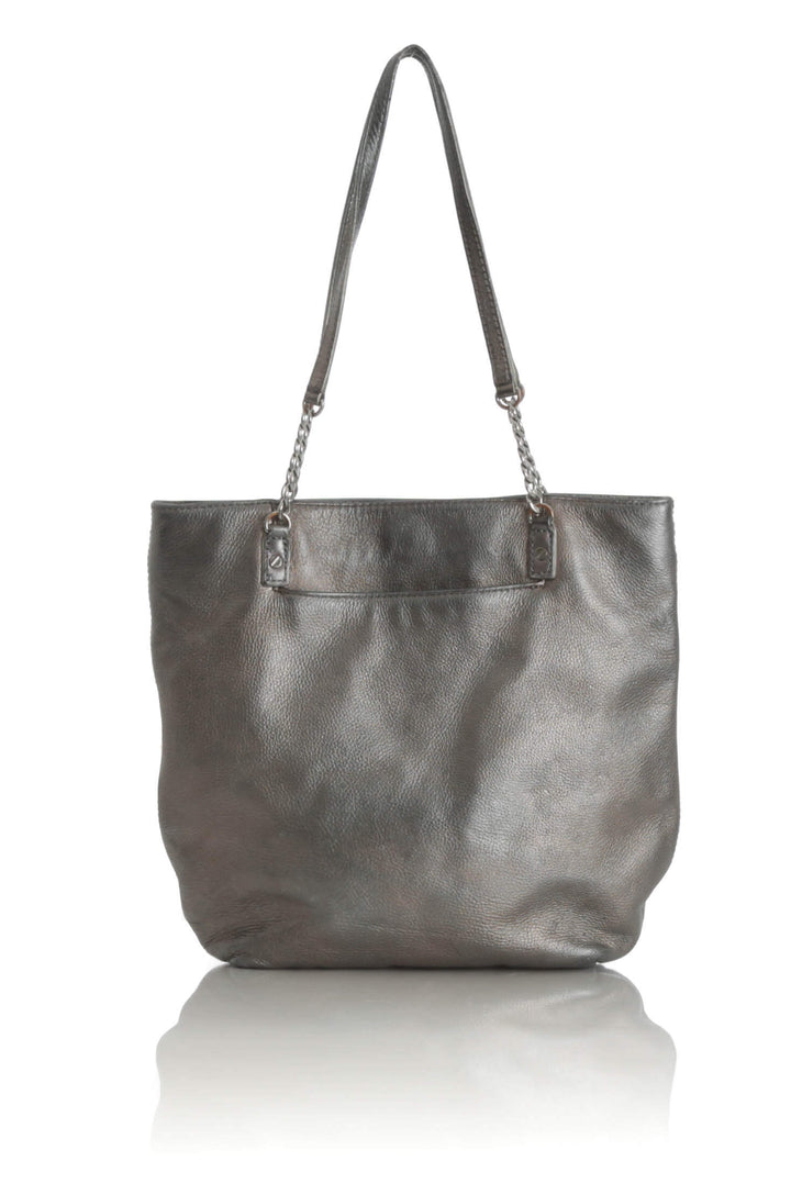 Bolsa Michael Kors gris, vista lateral – ClosetRehab