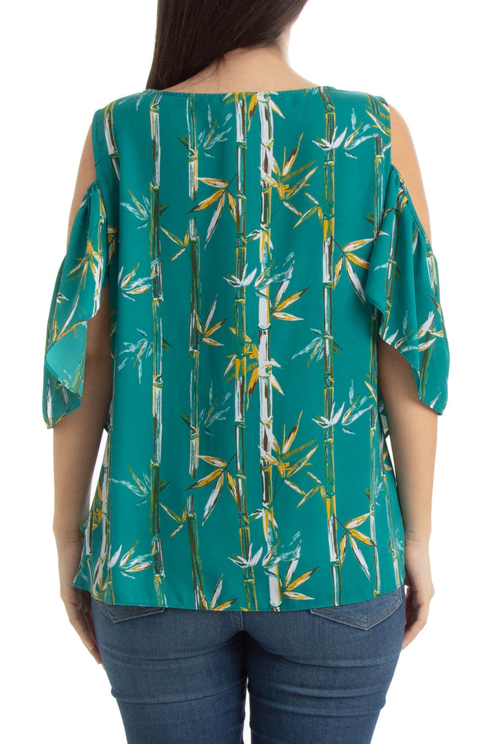 Blusa Worthington verde, vista posterior – ClosetRehab