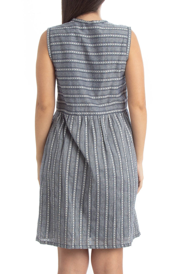 Vestido MaxStudio azul, vista posterior – ClosetRehab