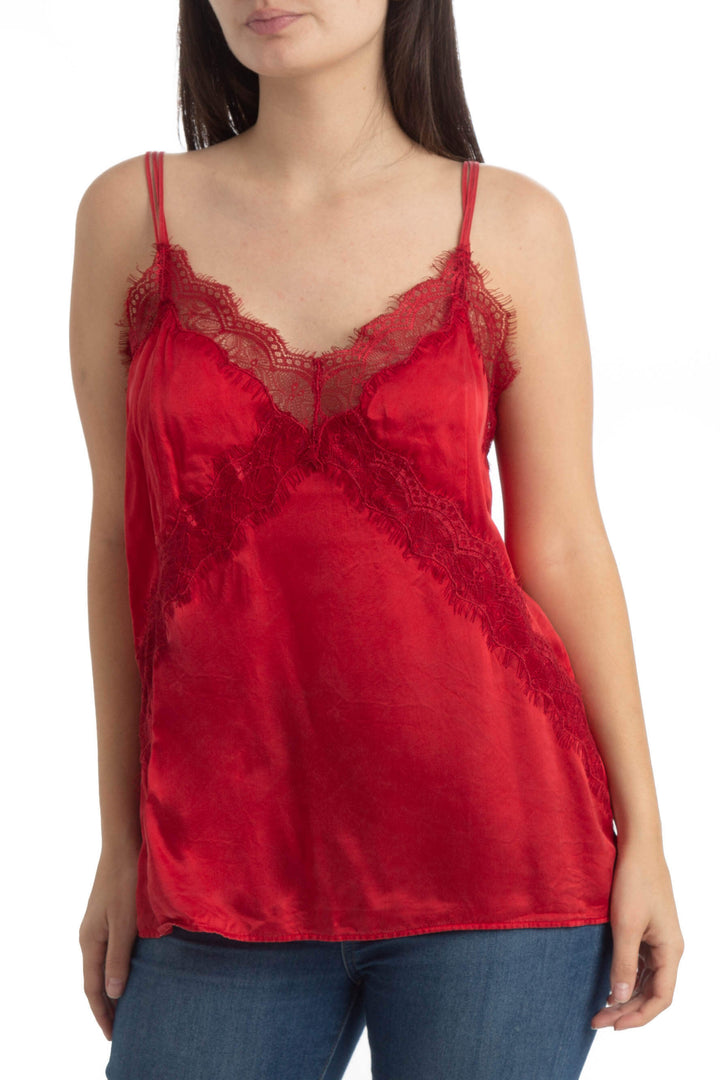 Blusa Uterque rojo, vista frontal – ClosetRehab