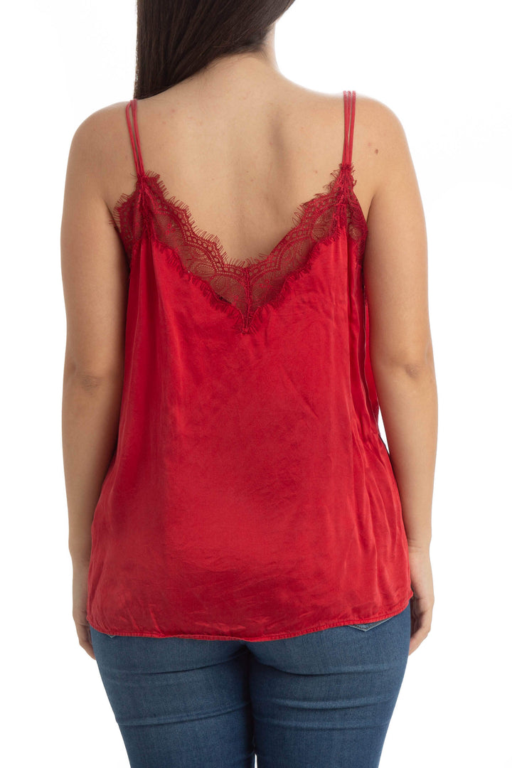 Blusa Uterque rojo, vista posterior – ClosetRehab