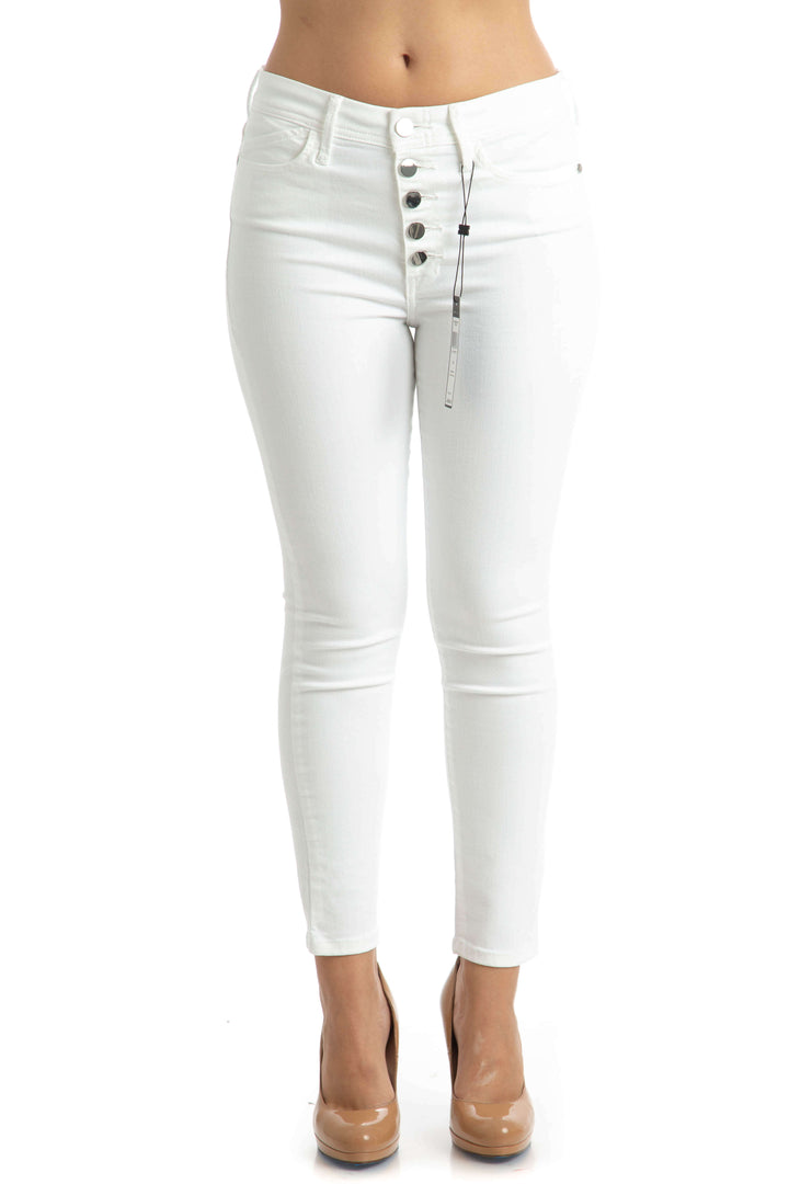 Jeans BCBG Maxazria blanco, vista frontal – ClosetRehab