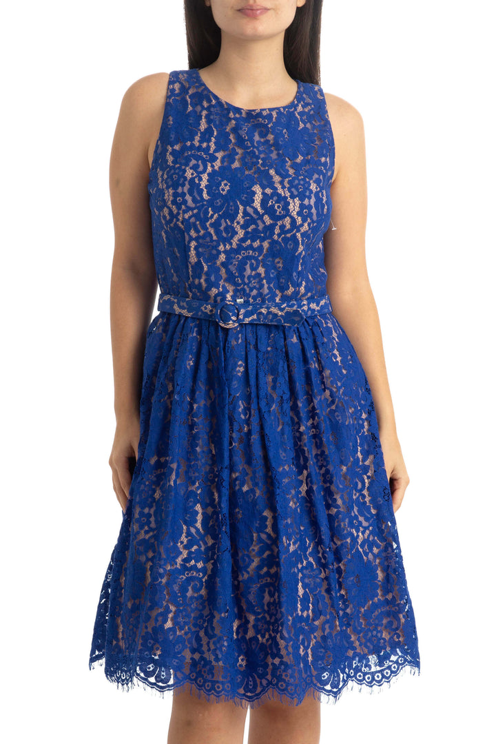 Vestido Eliza J azul, vista frontal – ClosetRehab