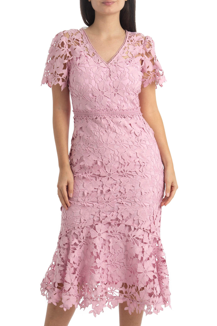 Vestido Shoshanna rosa, vista frontal – ClosetRehab