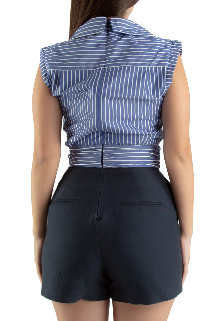 Short Sandro azul, vista posterior – ClosetRehab