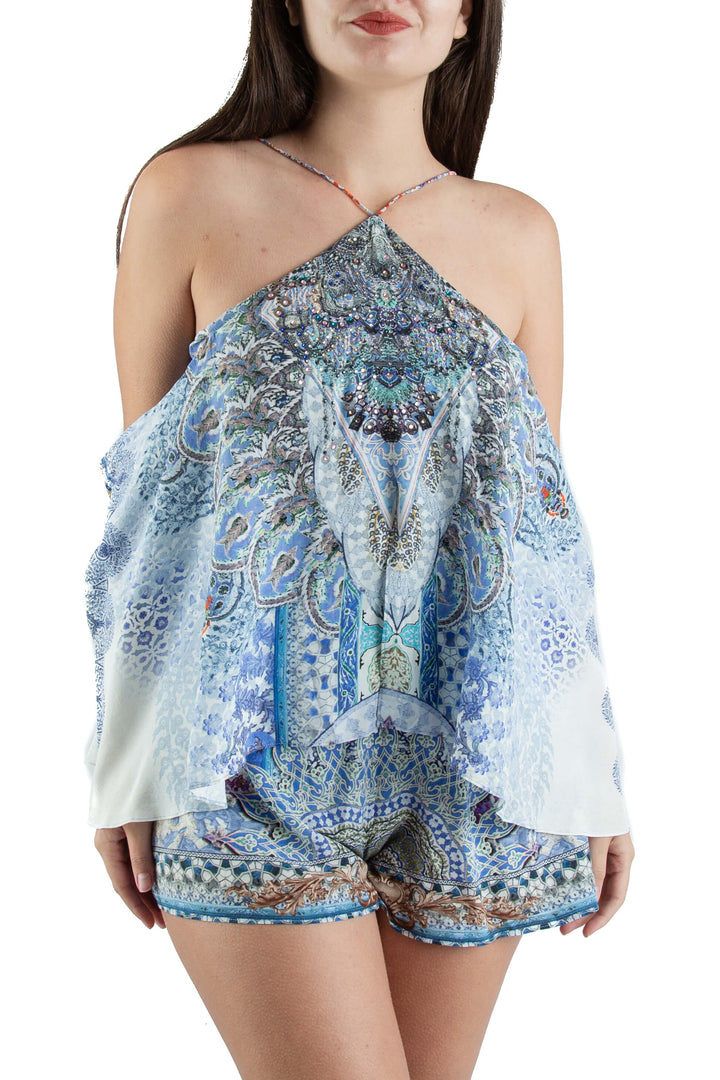 Short Camilla azul, vista frontal – ClosetRehab