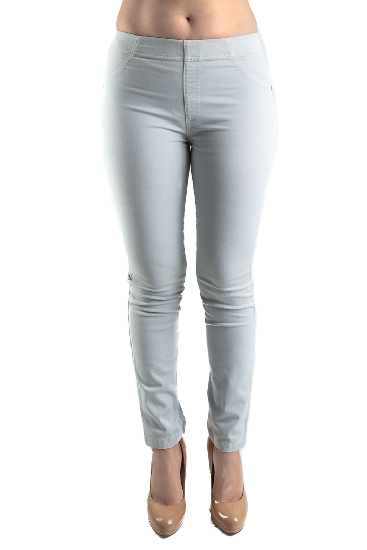 Pantalón Ambrosi Italia beige y gris, vista frontal – ClosetRehab
