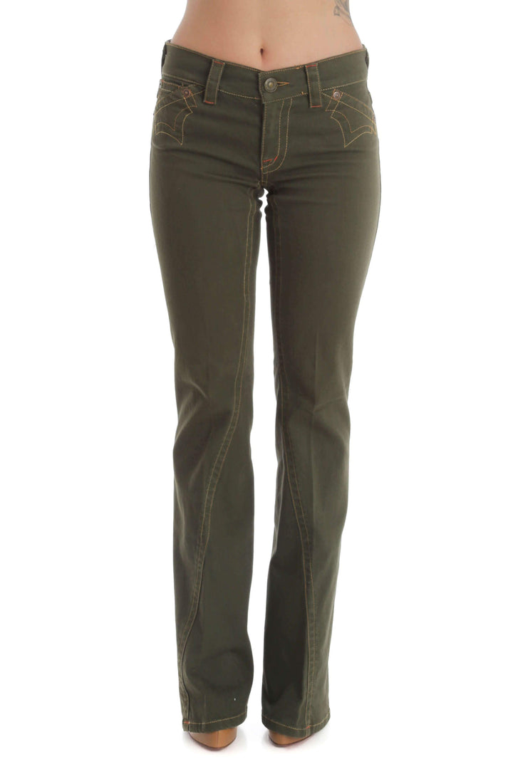 Jeans Allen B by Allen Schwartz verde, vista frontal – ClosetRehab