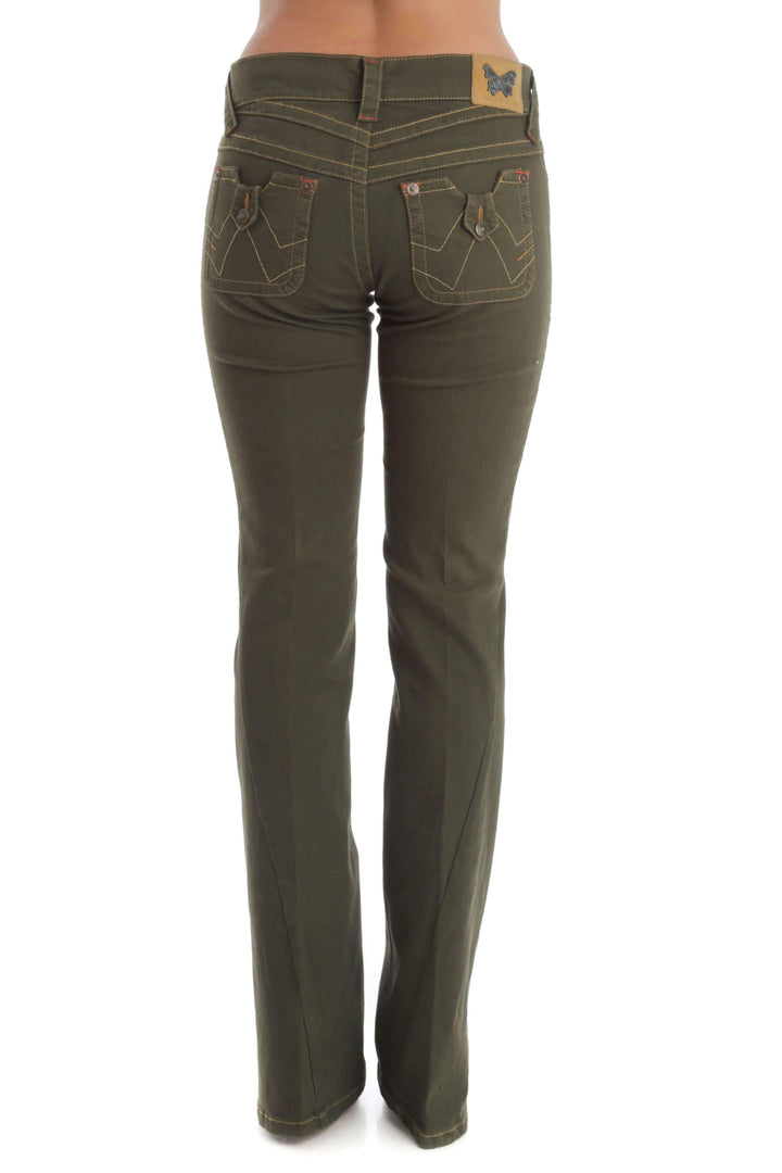 Jeans Allen B by Allen Schwartz verde, vista posterior – ClosetRehab