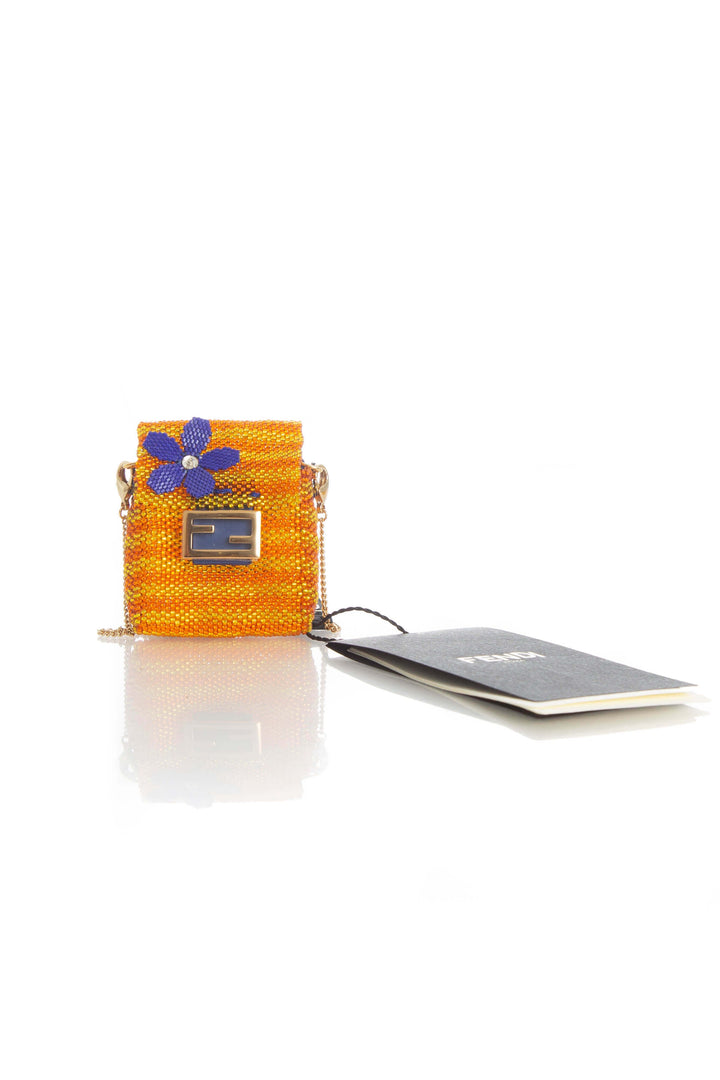 Monedero Fendi NWT naranja, vista lateral – ClosetRehab