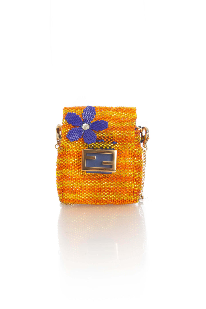 Monedero Fendi NWT naranja, vista posterior – ClosetRehab