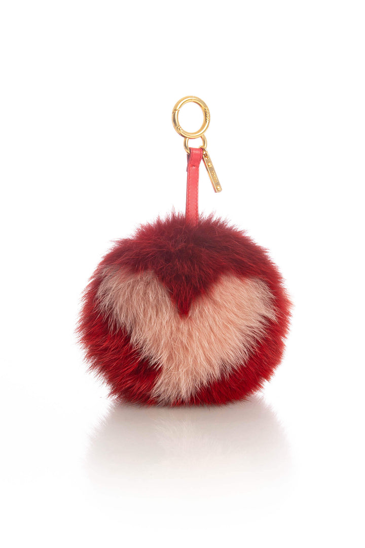 Llavero Fendi rojo, vista frontal – ClosetRehab
