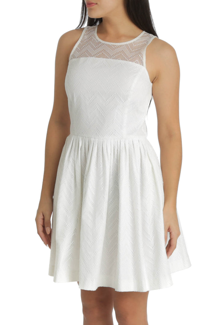 Vestido Armani Exchange blanco, vista frontal – ClosetRehab
