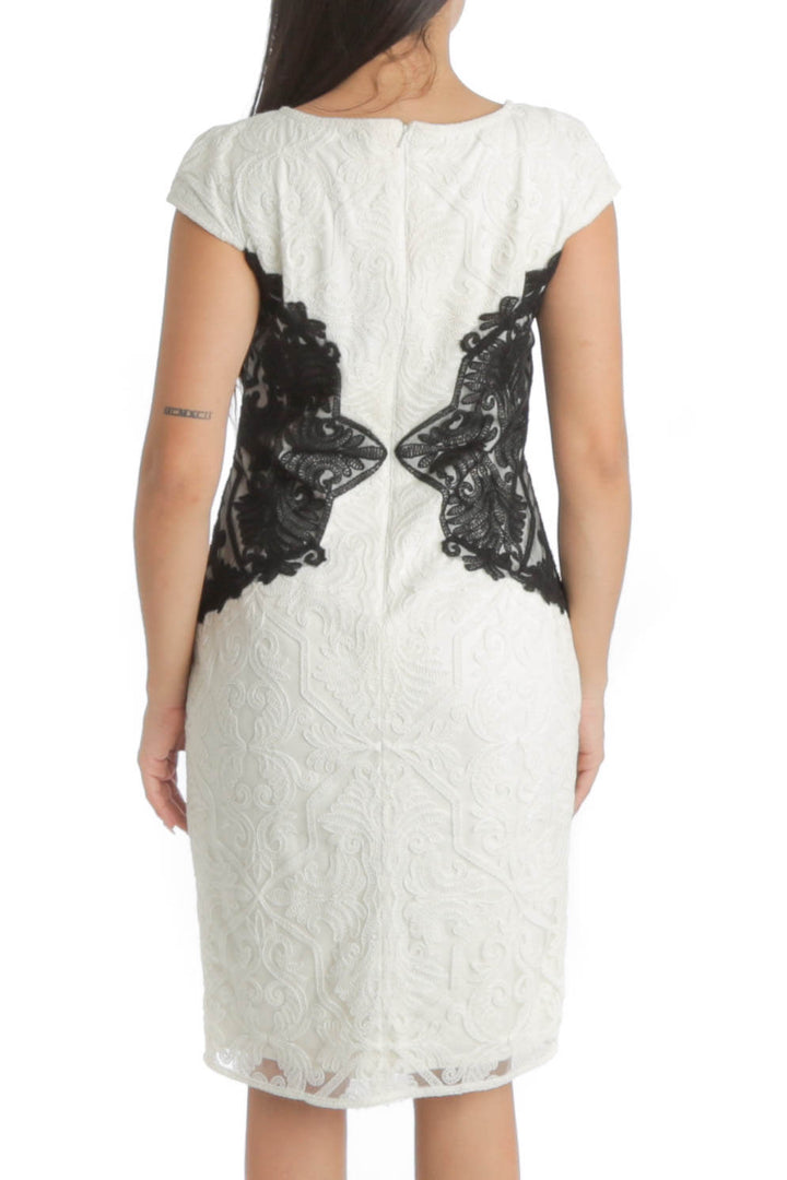 Vestido Tadashi Shoji blanco, vista posterior – ClosetRehab