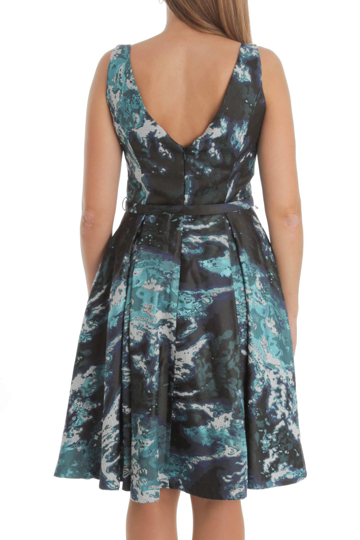 Vestido JS Collection azul, vista posterior – ClosetRehab
