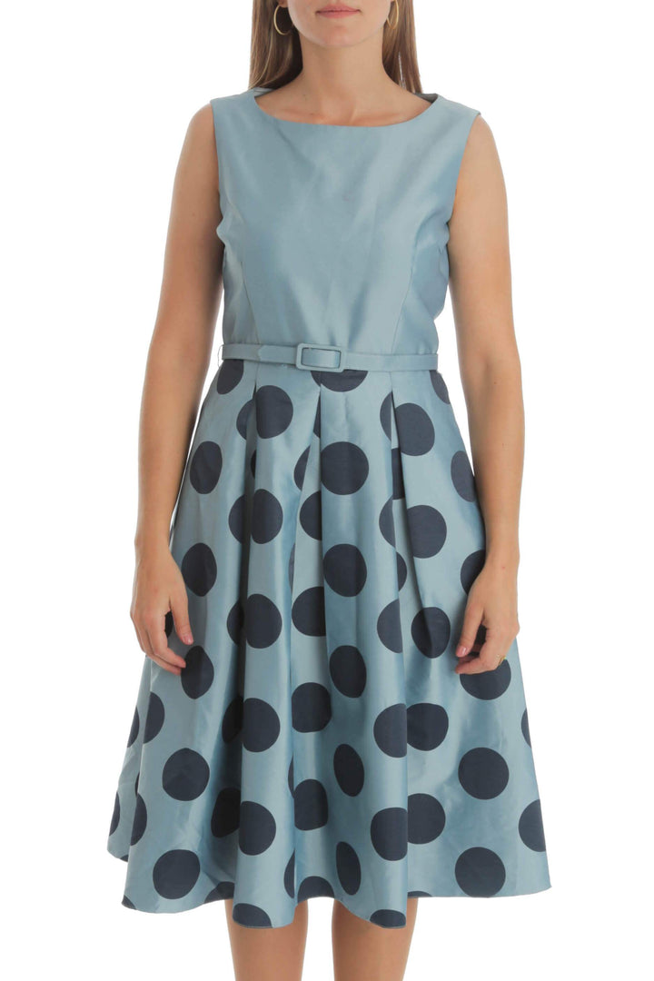 Vestido Sara Emanuel azul, vista frontal – ClosetRehab