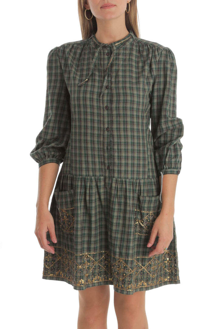 Vestido Antik Batik NWT verde, vista frontal – ClosetRehab