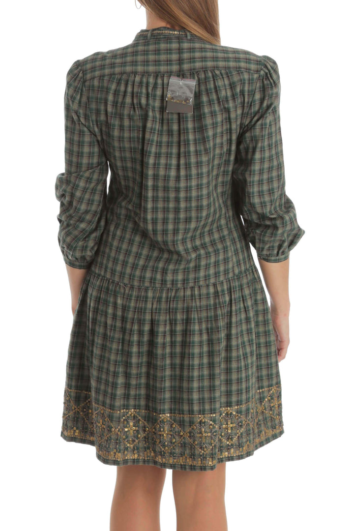 Vestido Antik Batik NWT verde, vista posterior – ClosetRehab