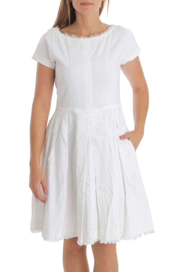 Vestido Ambrosi blanco, vista frontal – ClosetRehab