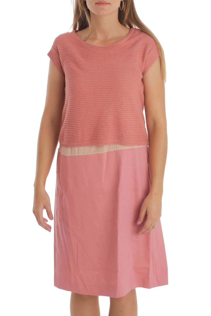 Vestido Ambrosi rosa, vista frontal – ClosetRehab
