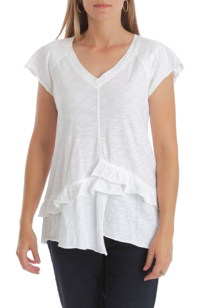 Blusa Wilt blanco, vista frontal – ClosetRehab