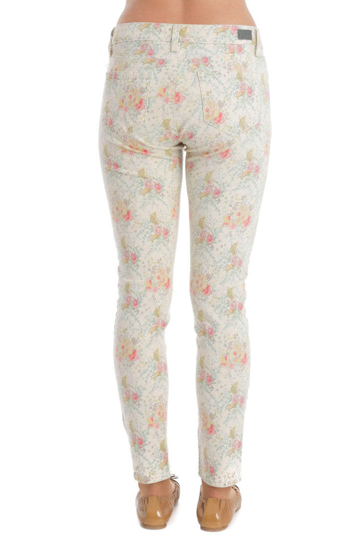 Jeans Paige beige y estampado, vista posterior – ClosetRehab